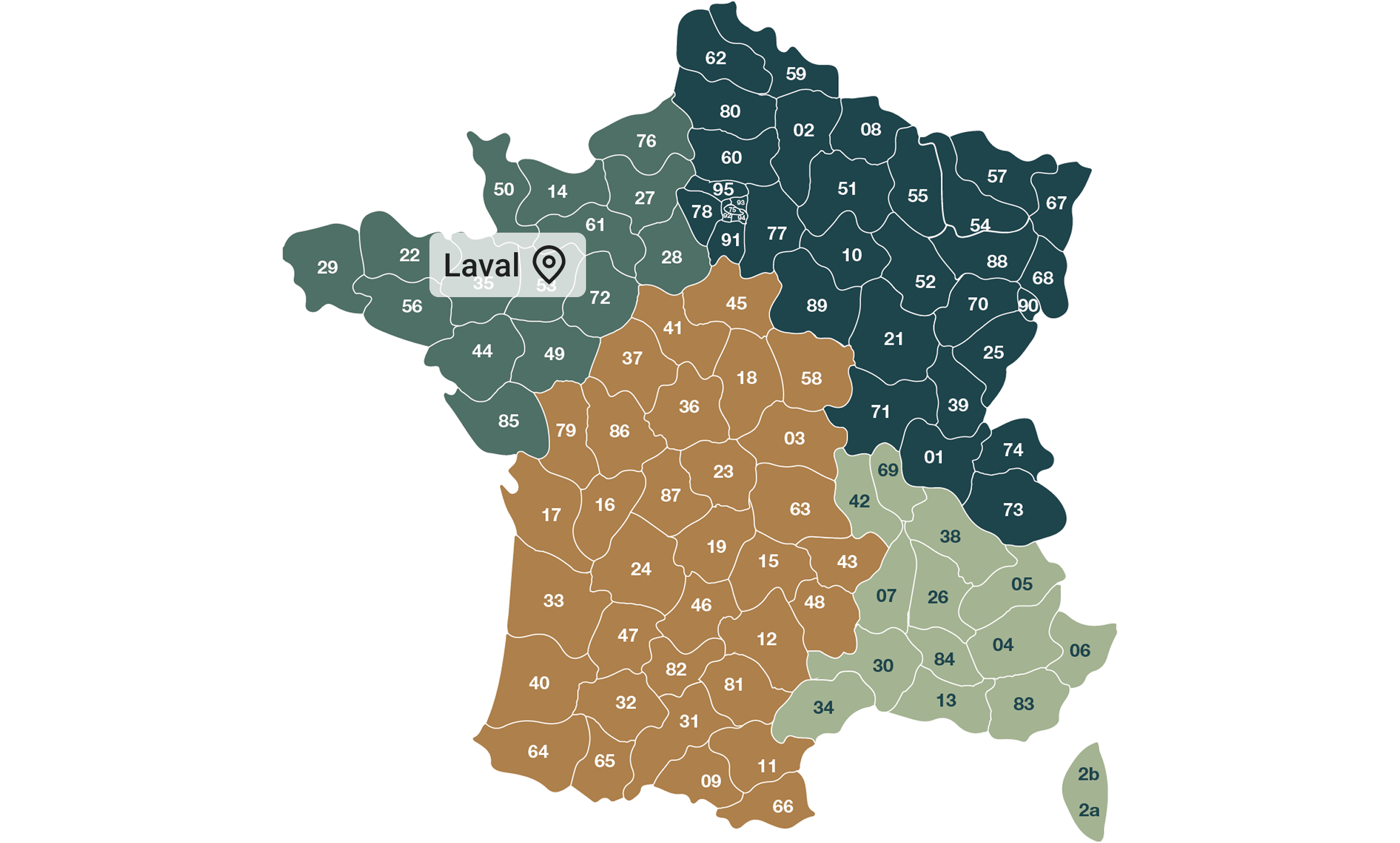 Carte de couverture nationale du réseau Armosa pour accompagner les professionnels avec des solutions professionnelles pour l'élevage.